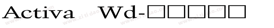 Activa Wd字体转换